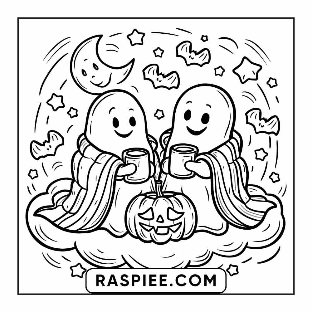 84 Cozy Halloween Bold & Easy Coloring Pages Printable PDF Instant Download