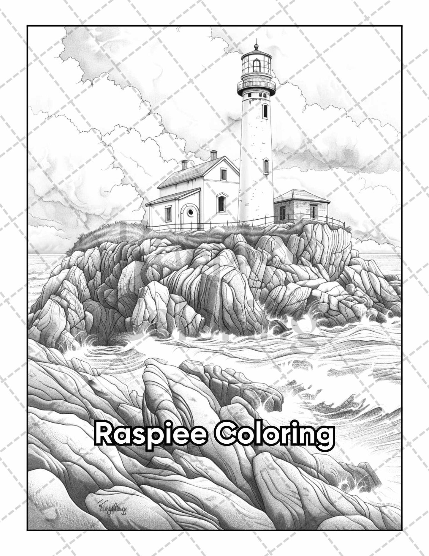 101 Relaxing Landscapes Grayscale Adult Coloring Pages Printable PDF Instant Download