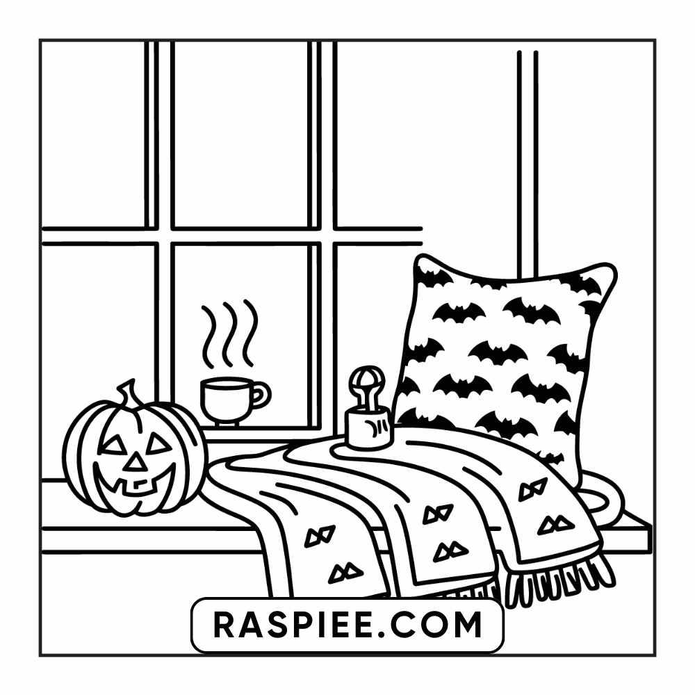 84 Cozy Halloween Bold & Easy Coloring Pages Printable PDF Instant Download