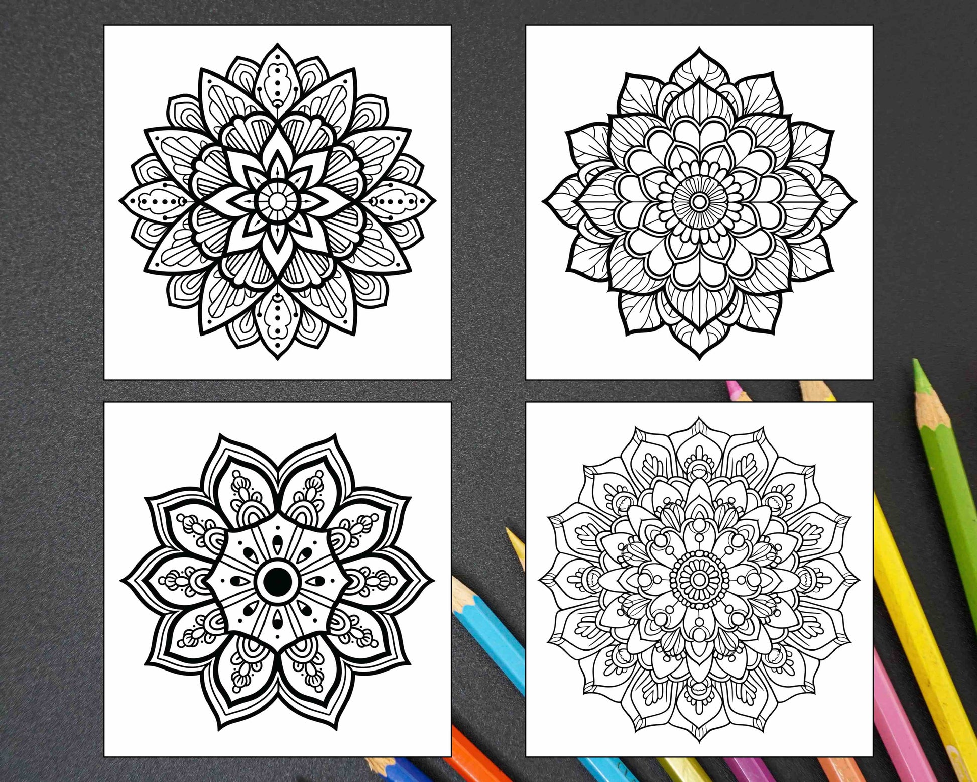 250 Mandala Adult Coloring Pages Vol.2