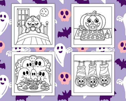 93 Bold and Easy Little Spooky Coloring Pages Printable PDF Instant Download