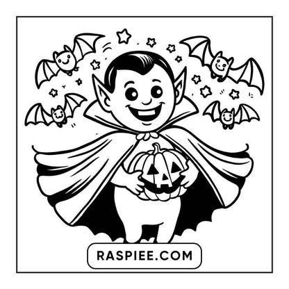 100 Bold and Easy Cute Halloween Coloring Pages Printable PDF Instant Download