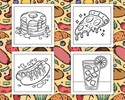 96 Food & Snacks Coloring Pages Bold & Easy Printable