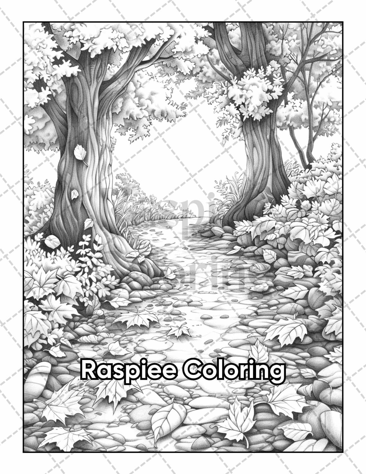 101 Relaxing Landscapes Grayscale Adult Coloring Pages Printable PDF Instant Download