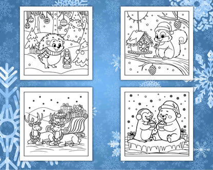 110 Bold and Easy Christmas Hygge Coloring Pages