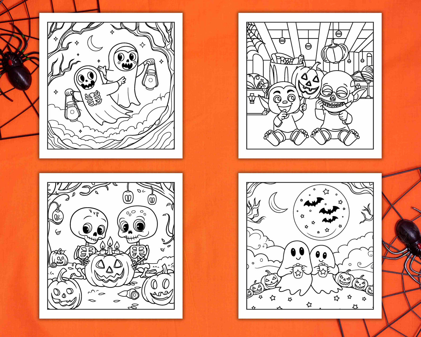 85 Bold and Easy Creepy Friends Halloween Coloring Pages