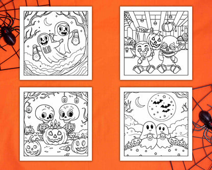 85 Bold and Easy Creepy Friends Halloween Coloring Pages