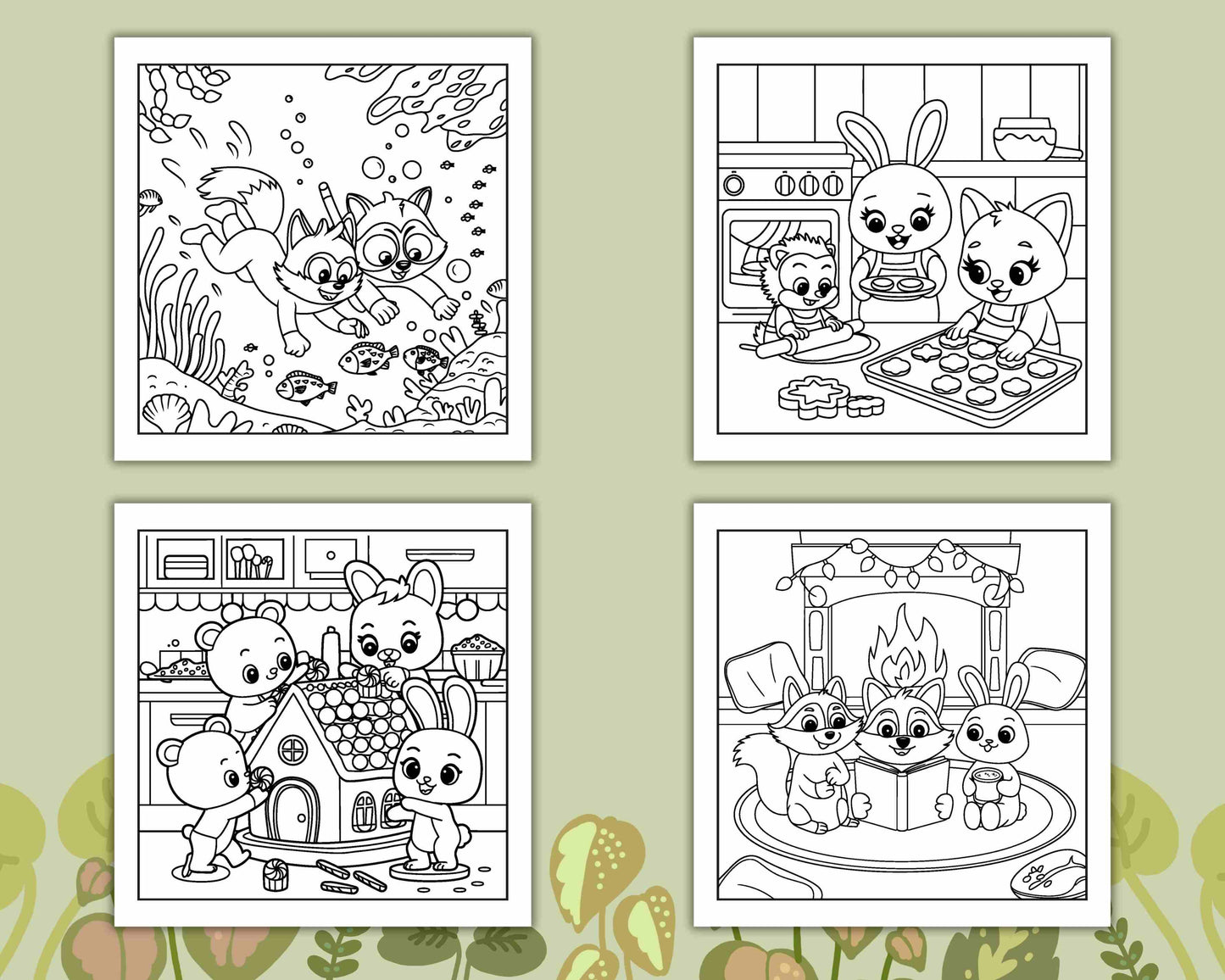 100 Bold and Easy Fluffy Friends Coloring Pages