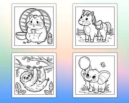 84 Bold and Easy Cute Animal Coloring Pages