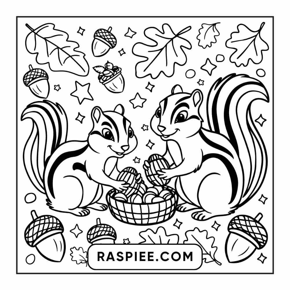 114 Cozy Autumn Bold & Easy Coloring Pages PDF Printable Instant Download