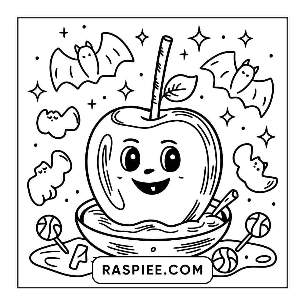 100 Bold and Easy Cute Halloween Coloring Pages Printable PDF Instant Download