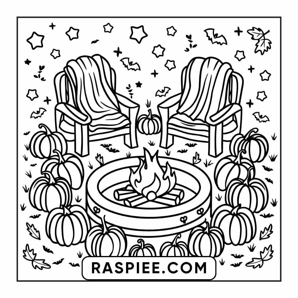 84 Cozy Halloween Bold & Easy Coloring Pages Printable PDF Instant Download