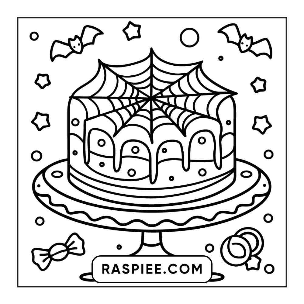 100 Bold and Easy Cute Halloween Coloring Pages Printable PDF Instant Download