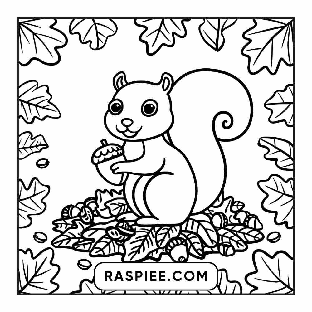 114 Cozy Autumn Bold & Easy Coloring Pages PDF Printable Instant Download