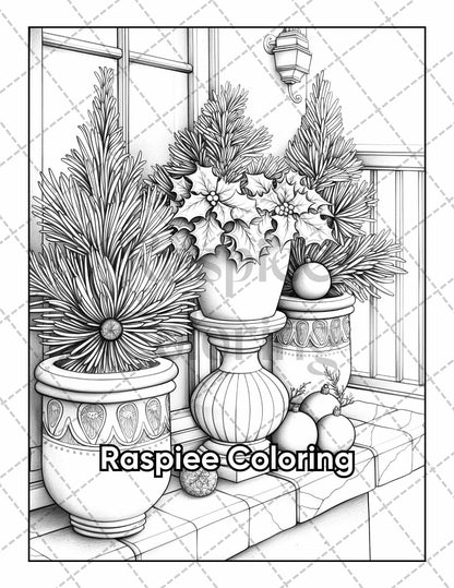 50 Balcony Garden Adult Coloring Pages Printable PDF Instant Download