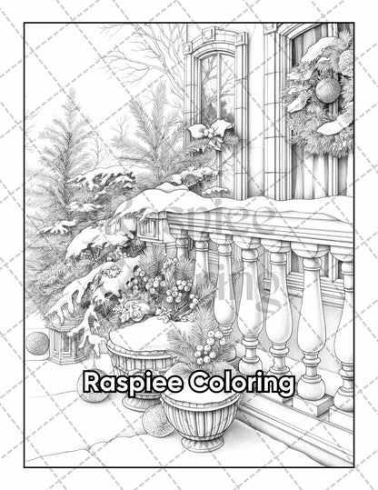 50 Balcony Garden Adult Coloring Pages Printable PDF Instant Download