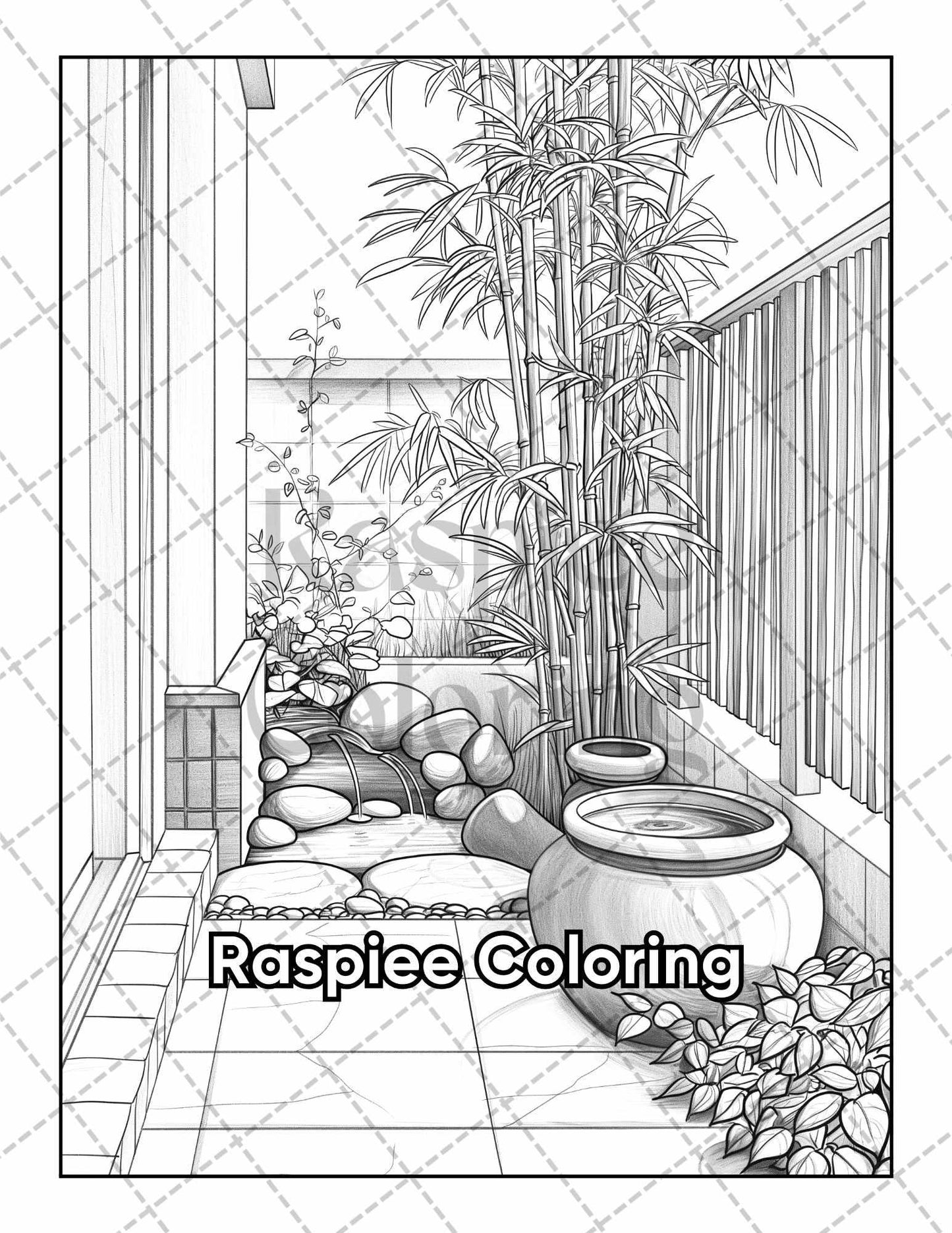 50 Balcony Garden Adult Coloring Pages Printable PDF Instant Download