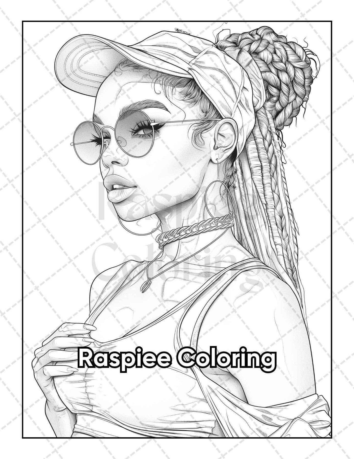 50 Black Women Portrait Coloring Pages for Adults Printable PDF Instant Download