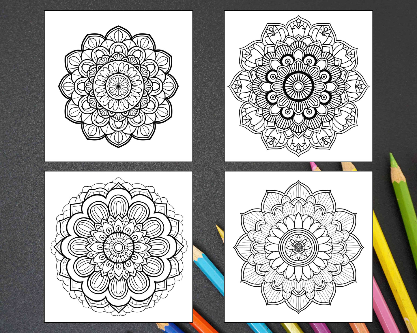 250 Mandala Adult Coloring Pages Vol.4