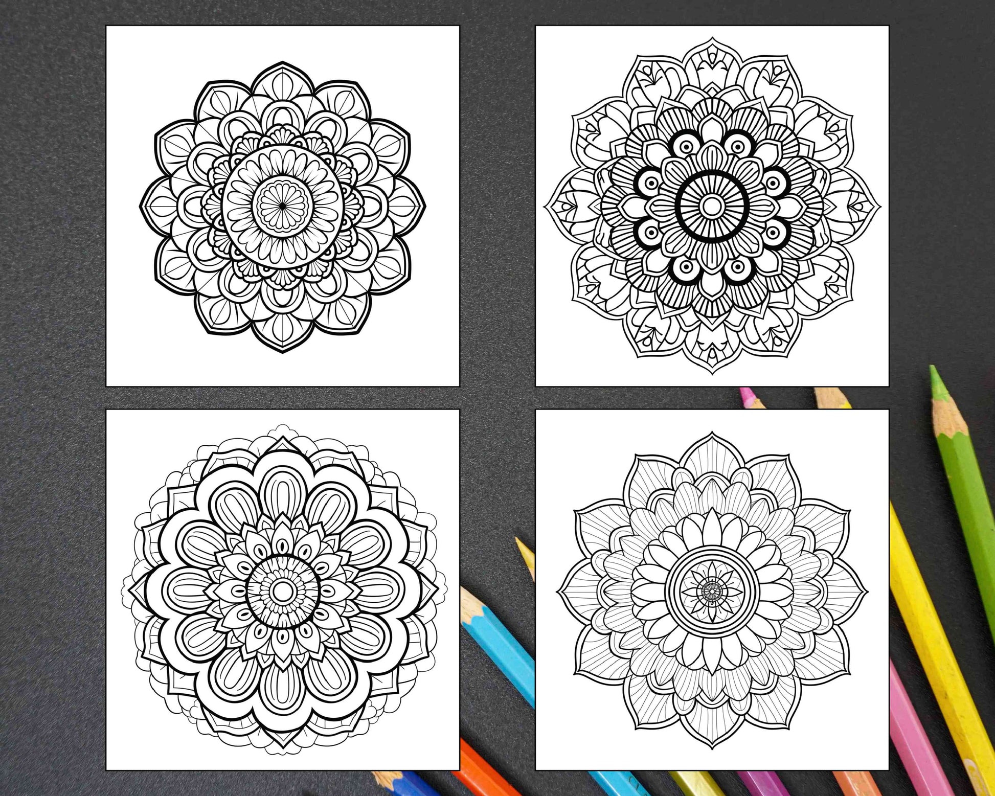 250 Mandala Adult Coloring Pages Vol.4