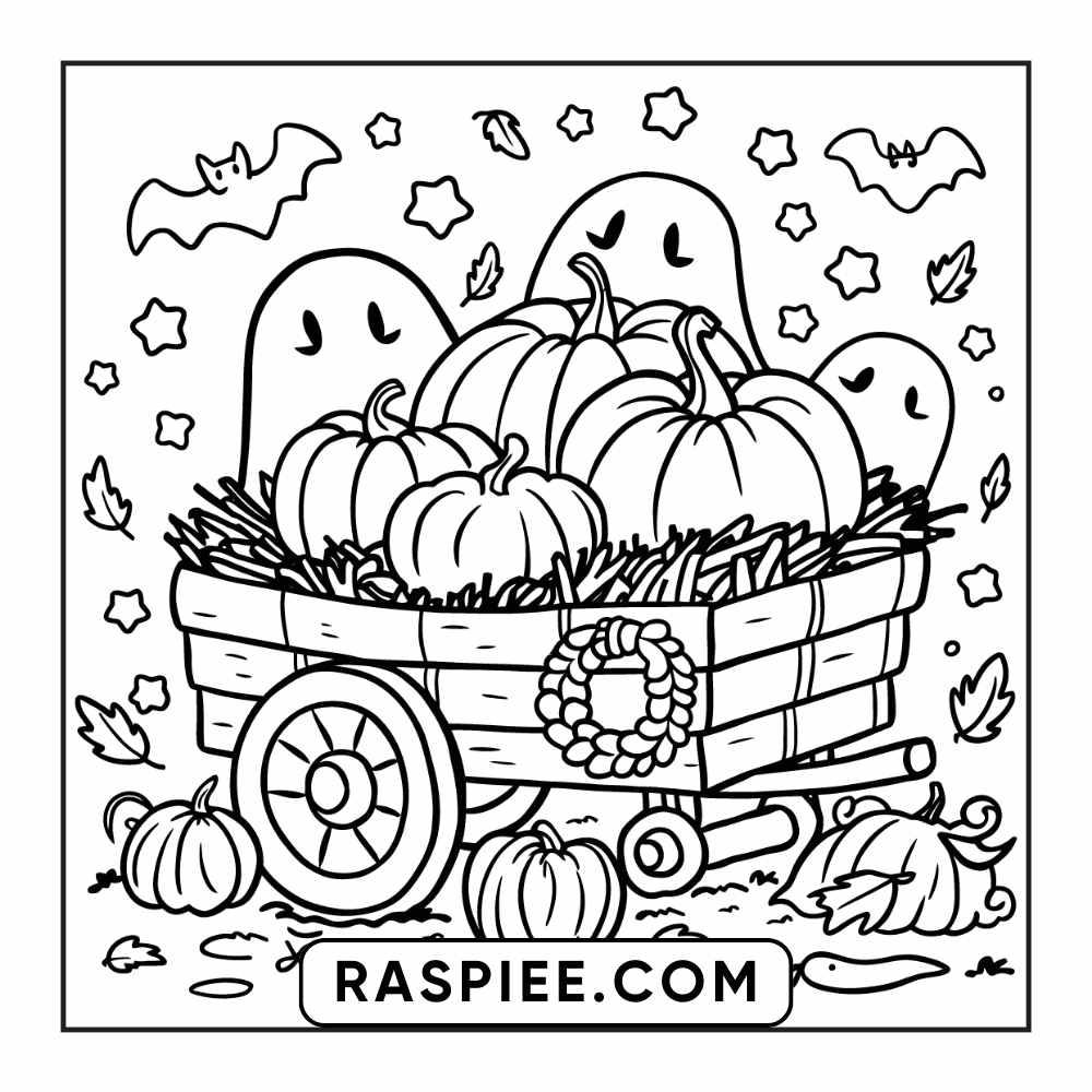 84 Cozy Halloween Bold & Easy Coloring Pages Printable PDF Instant Download