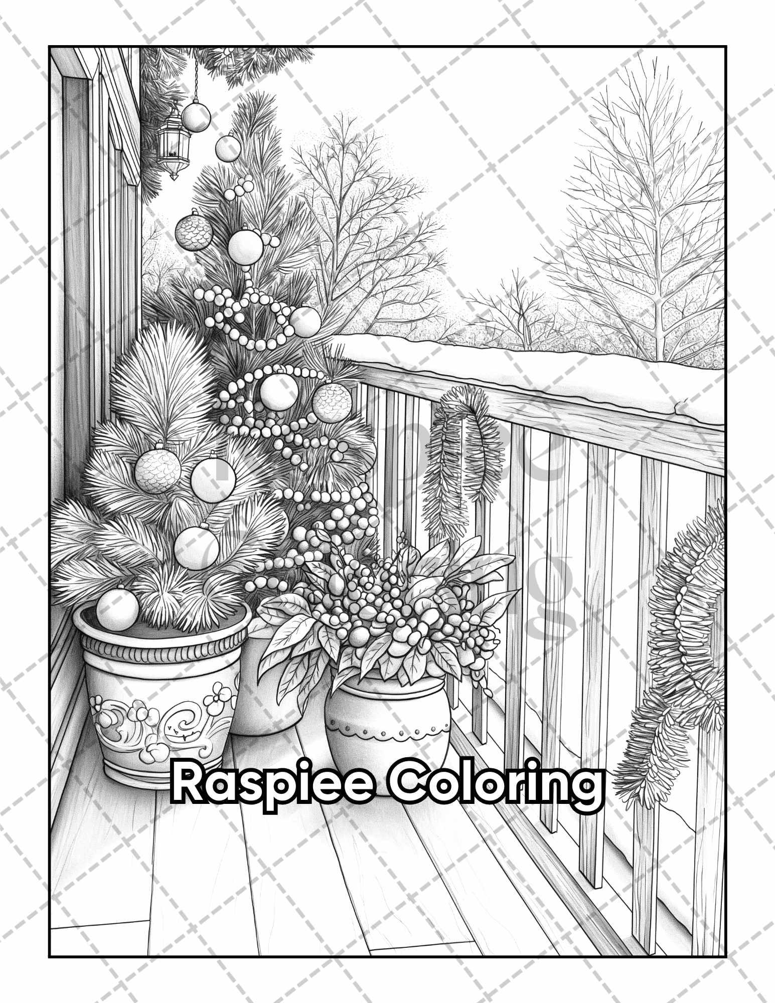 50 Balcony Garden Adult Coloring Pages Printable PDF Instant Download