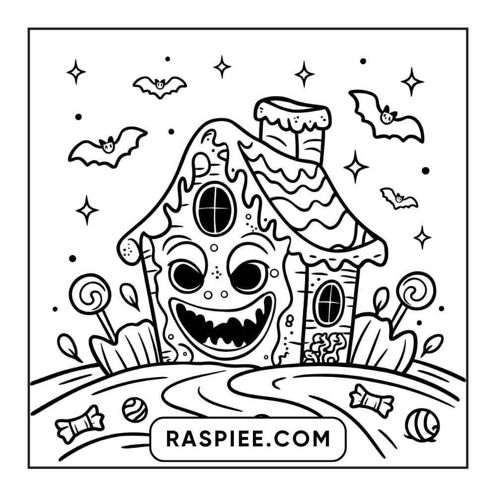 100 Bold and Easy Cute Halloween Coloring Pages Printable PDF Instant Download