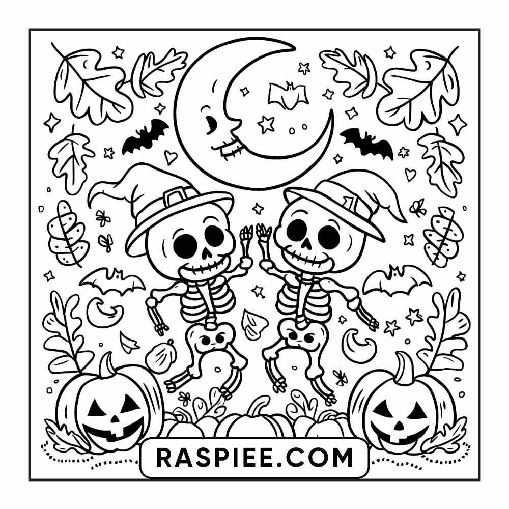 84 Cozy Halloween Bold & Easy Coloring Pages Printable PDF Instant Download