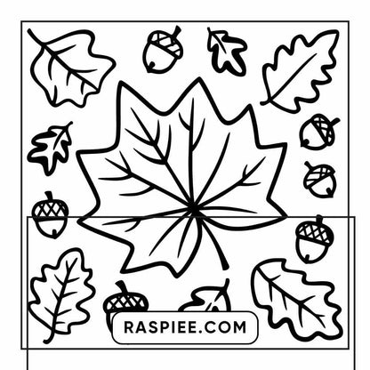 114 Cozy Autumn Bold & Easy Coloring Pages PDF Printable Instant Download