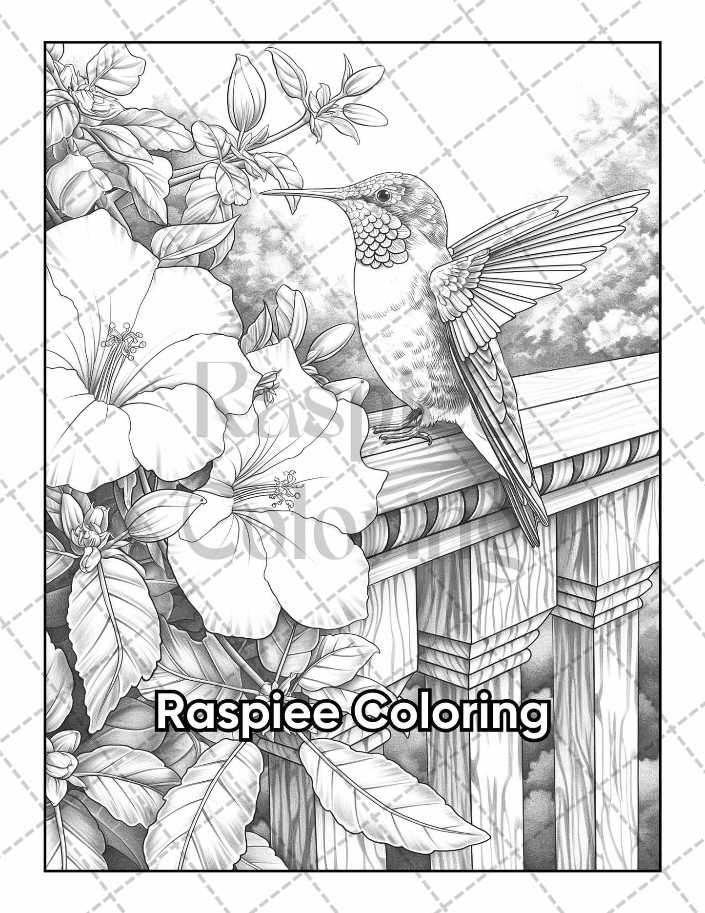 50 Balcony Garden Adult Coloring Pages Printable PDF Instant Download