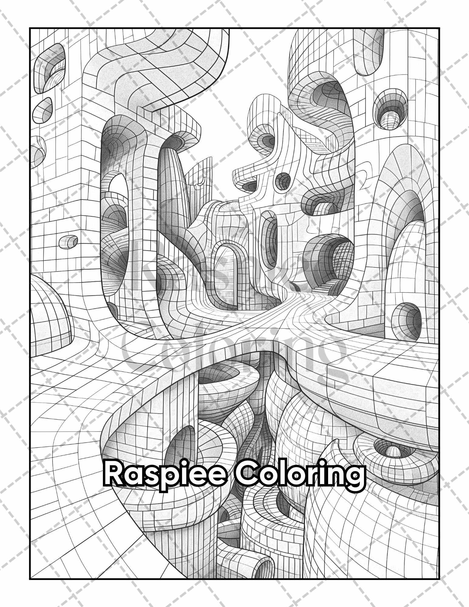 50 Abstract Art Adult Coloring Pages Printable PDF Instant Download