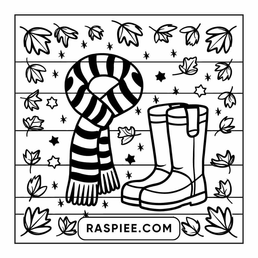 114 Cozy Autumn Bold & Easy Coloring Pages PDF Printable Instant Download