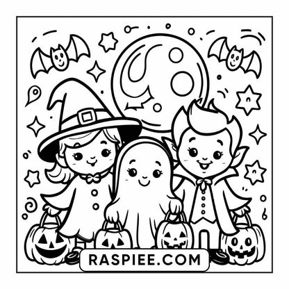 84 Cozy Halloween Bold & Easy Coloring Pages Printable PDF Instant Download