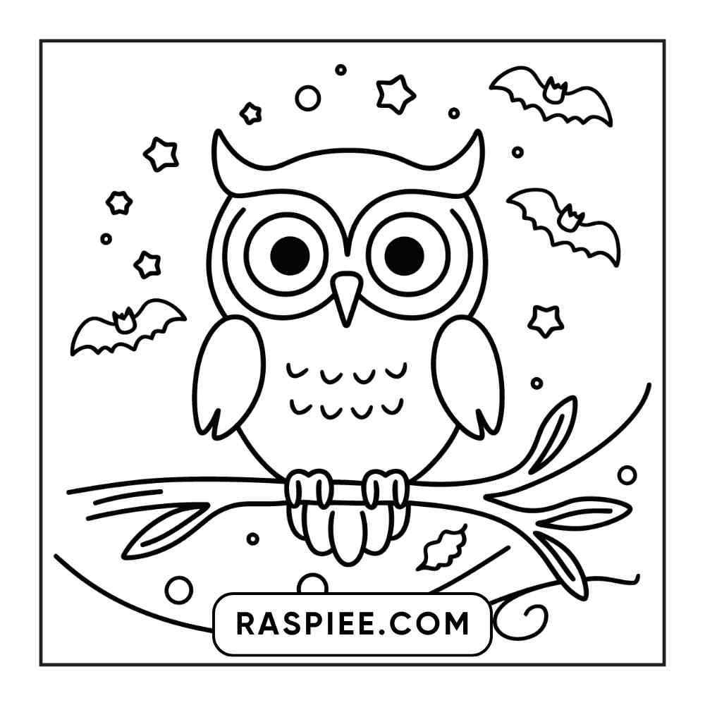 100 Bold and Easy Cute Halloween Coloring Pages Printable PDF Instant Download