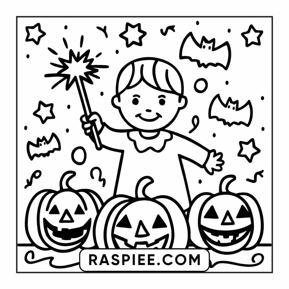 84 Cozy Halloween Bold & Easy Coloring Pages Printable PDF Instant Download