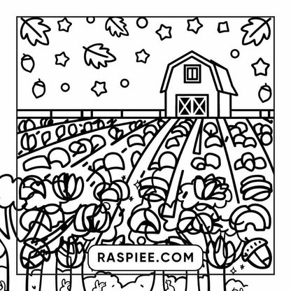 114 Cozy Autumn Bold & Easy Coloring Pages PDF Printable Instant Download