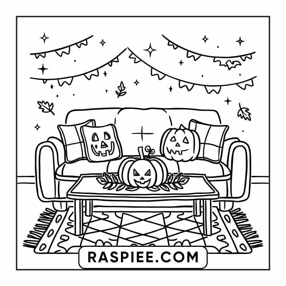 84 Cozy Halloween Bold & Easy Coloring Pages Printable PDF Instant Download