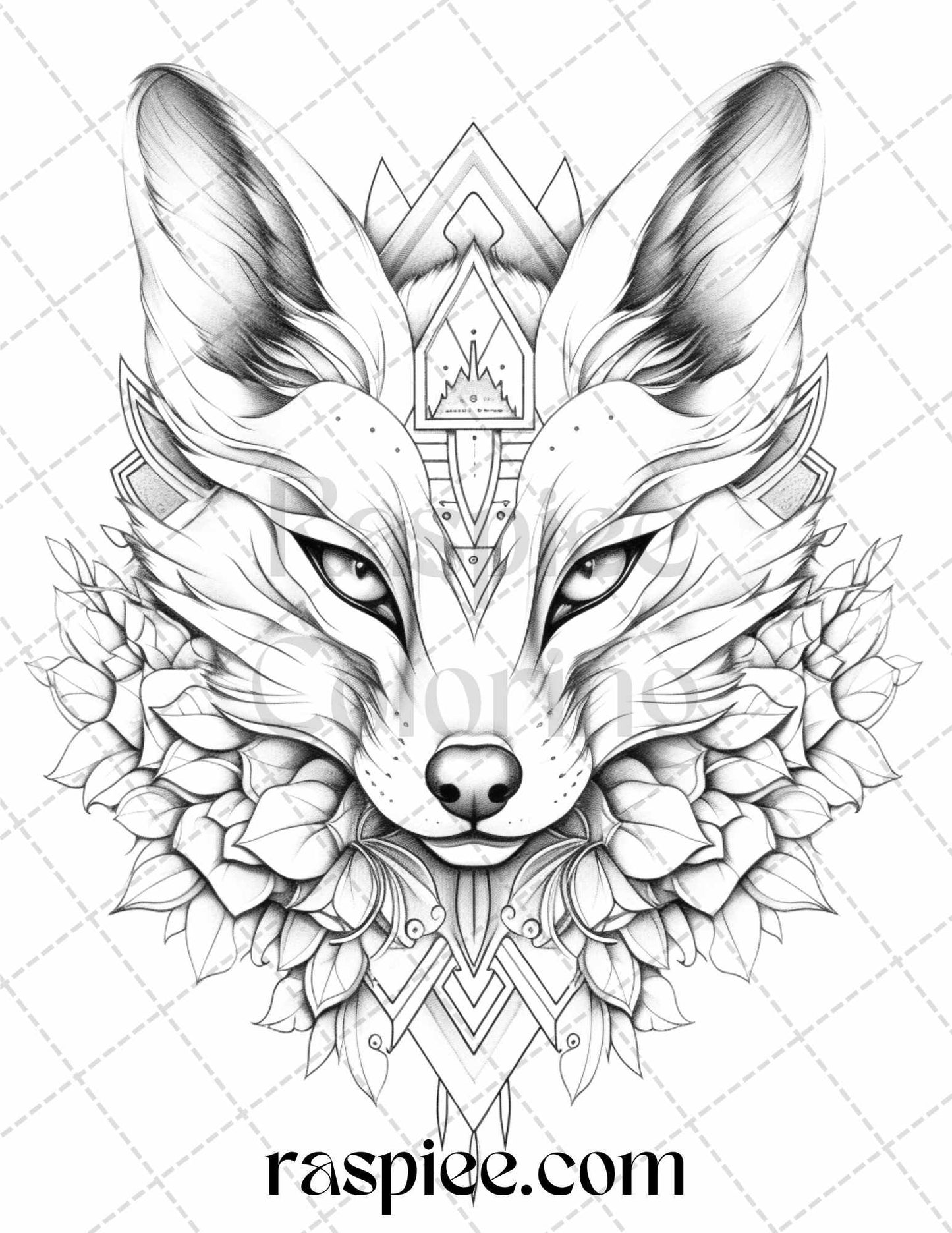 40 Beautiful Tattoos Grayscale Coloring Pages Printable for Adults, PDF File Instant Download