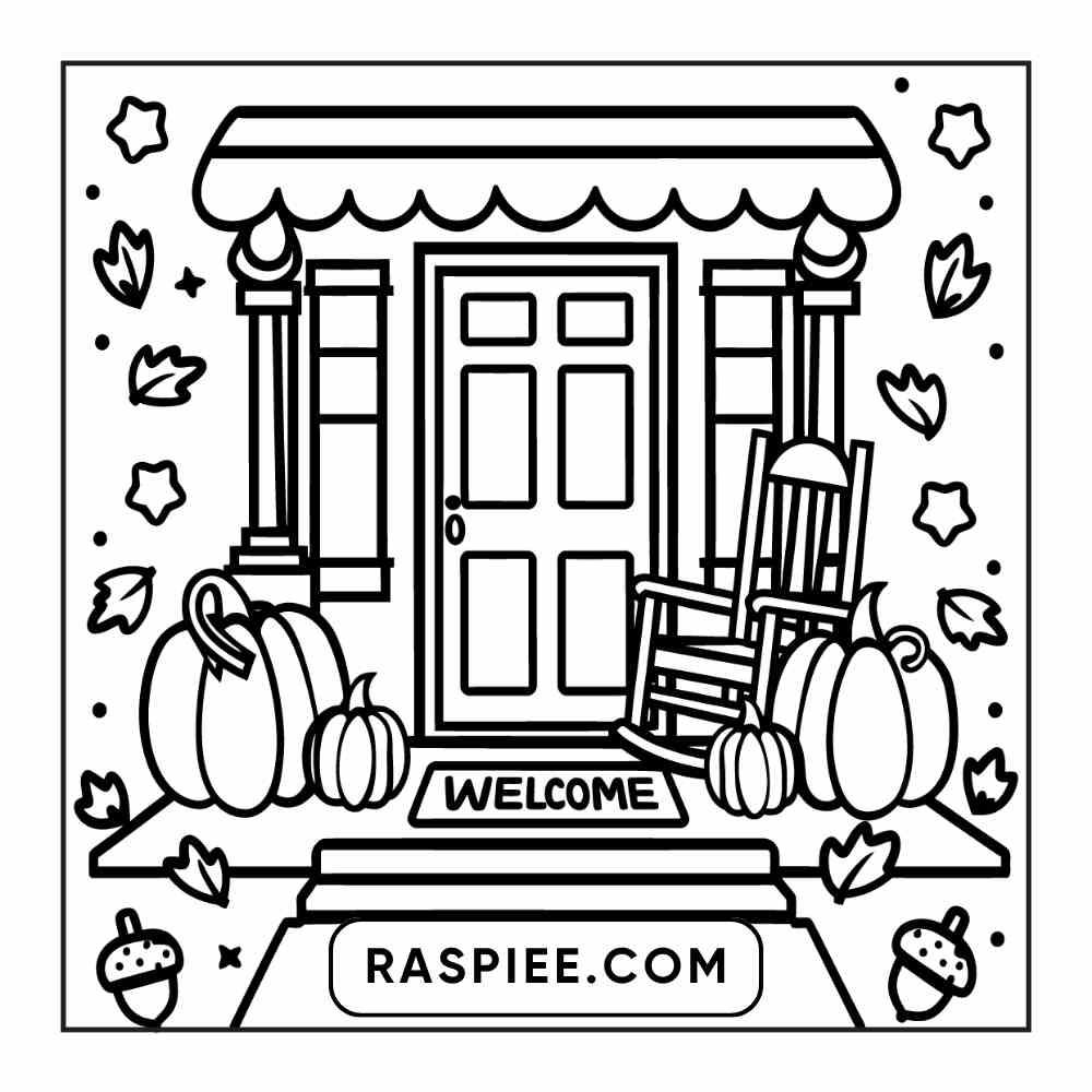 114 Cozy Autumn Bold & Easy Coloring Pages PDF Printable Instant Download