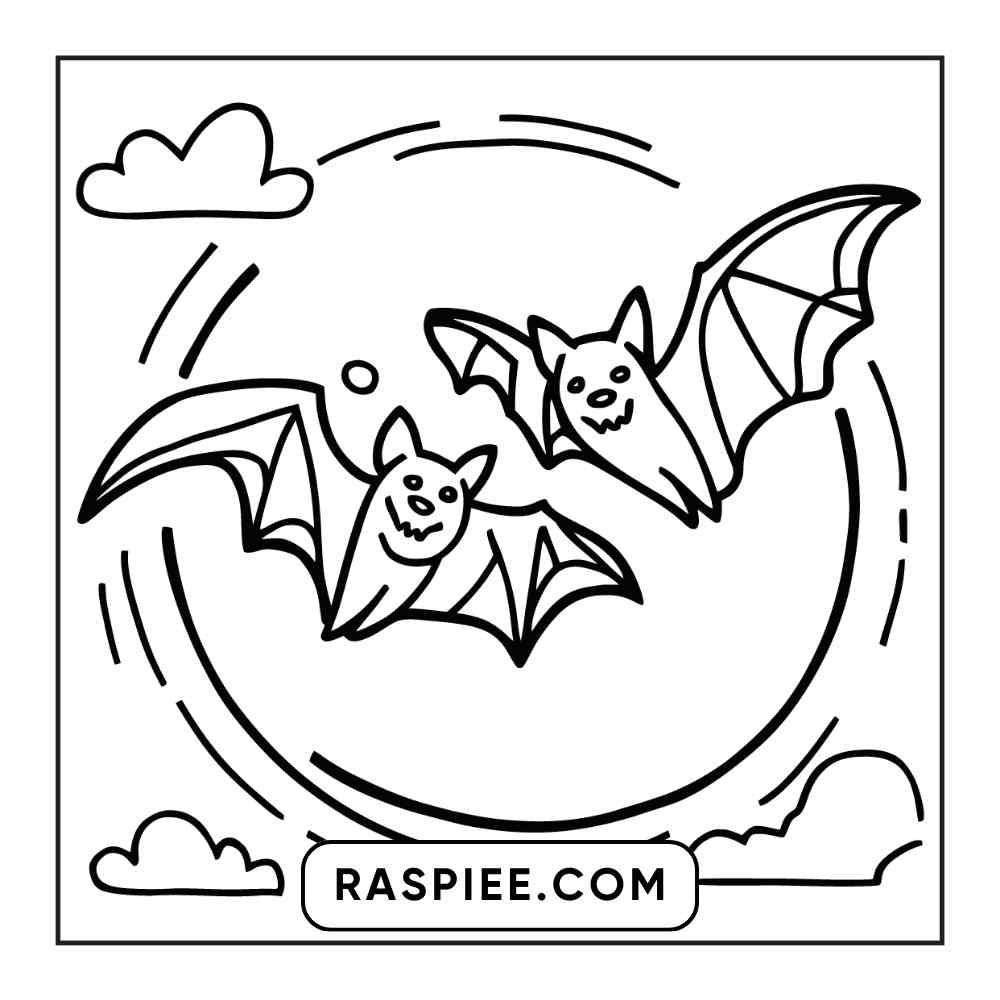 100 Bold and Easy Cute Halloween Coloring Pages Printable PDF Instant Download