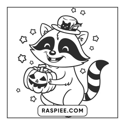 100 Bold and Easy Cute Halloween Coloring Pages Printable PDF Instant Download