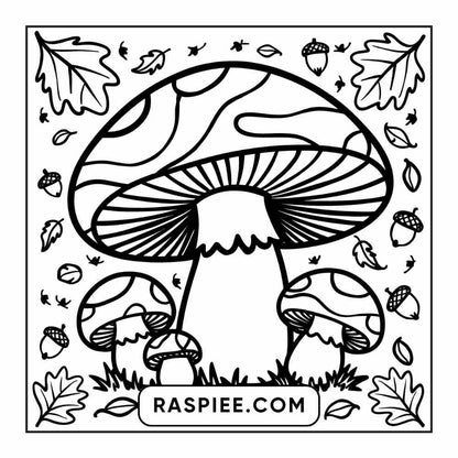 114 Cozy Autumn Bold & Easy Coloring Pages PDF Printable Instant Download