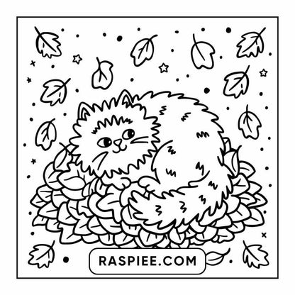 114 Cozy Autumn Bold & Easy Coloring Pages PDF Printable Instant Download