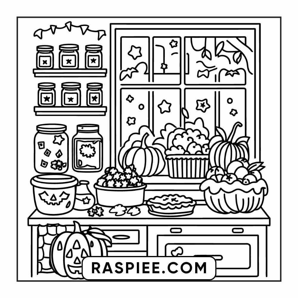 84 Cozy Halloween Bold & Easy Coloring Pages Printable PDF Instant Download