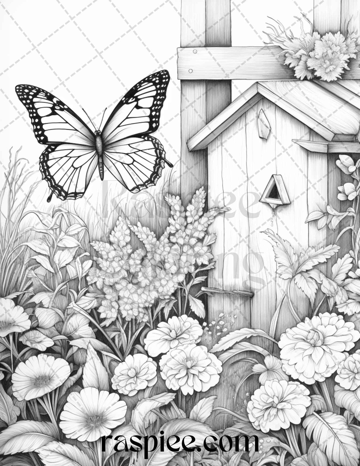 40 Farmstead Serenity Grayscale Coloring Pages Printable for Adults, PDF File Instant Download