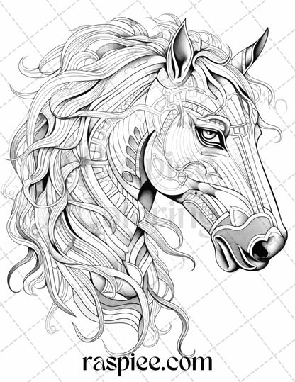 40 Beautiful Tattoos Grayscale Coloring Pages Printable for Adults, PDF File Instant Download