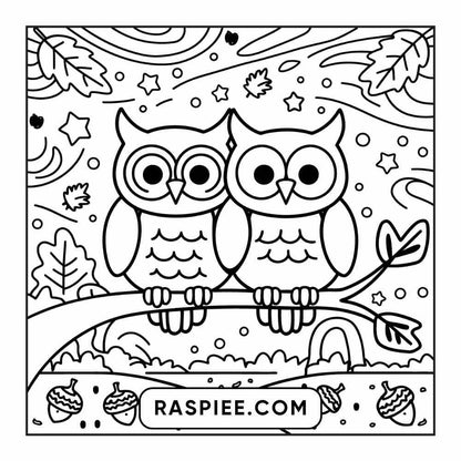 114 Cozy Autumn Bold & Easy Coloring Pages PDF Printable Instant Download