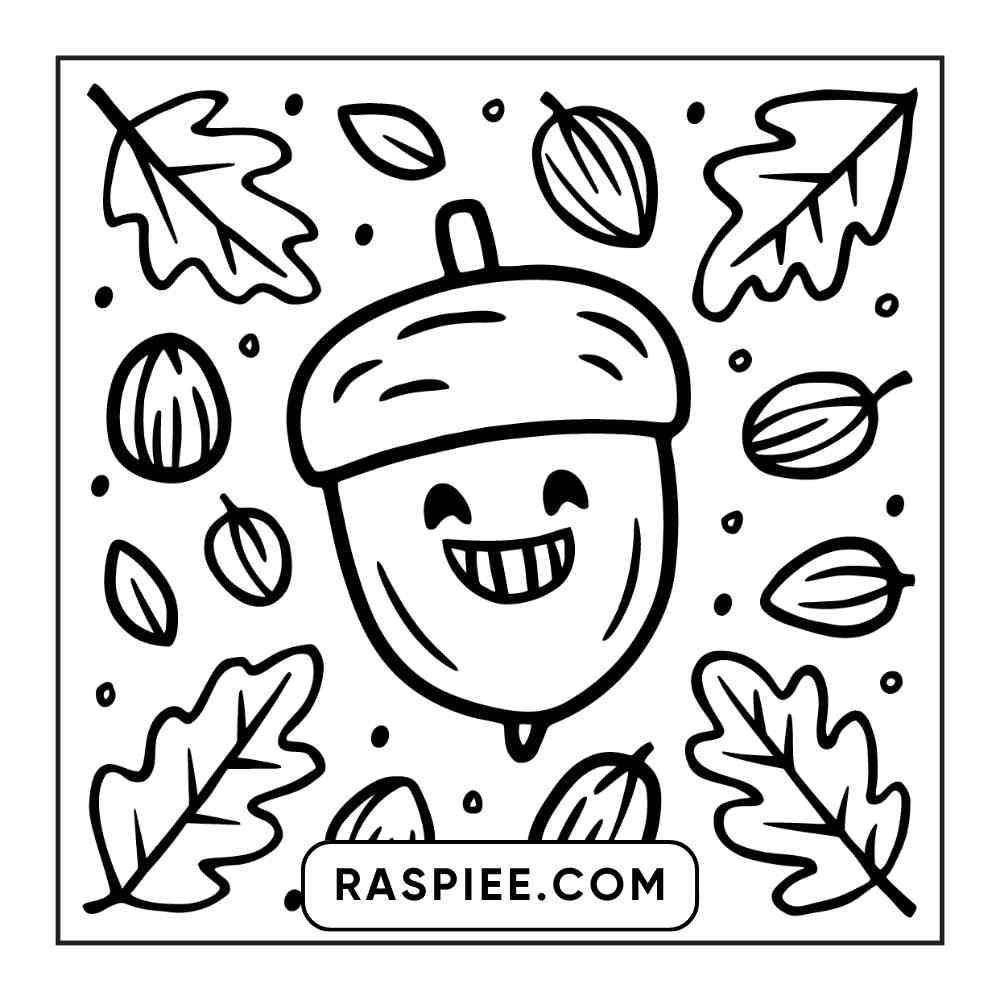 114 Cozy Autumn Bold & Easy Coloring Pages PDF Printable Instant Download