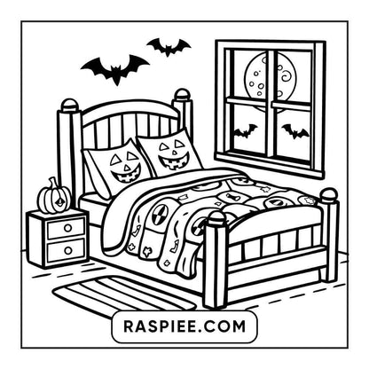 100 Bold and Easy Cute Halloween Coloring Pages Printable PDF Instant Download