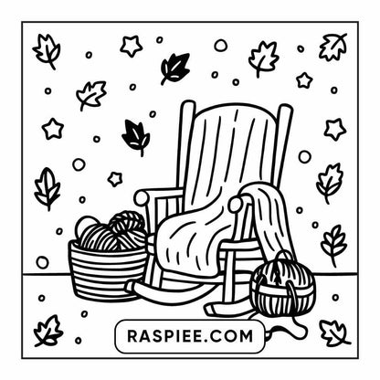 114 Cozy Autumn Bold & Easy Coloring Pages PDF Printable Instant Download